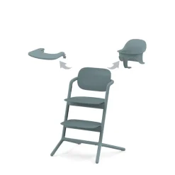 Chaise-haute évolutive Lemo 3 en 1 - Stone blue