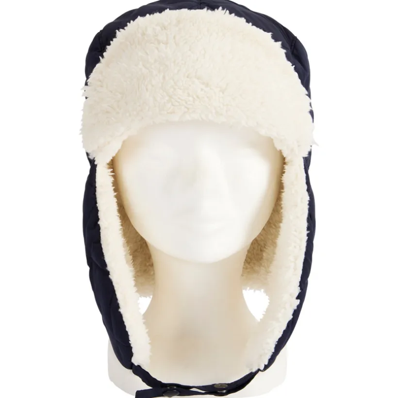 Chapka uni en toile et doublure sherpa pour garçon