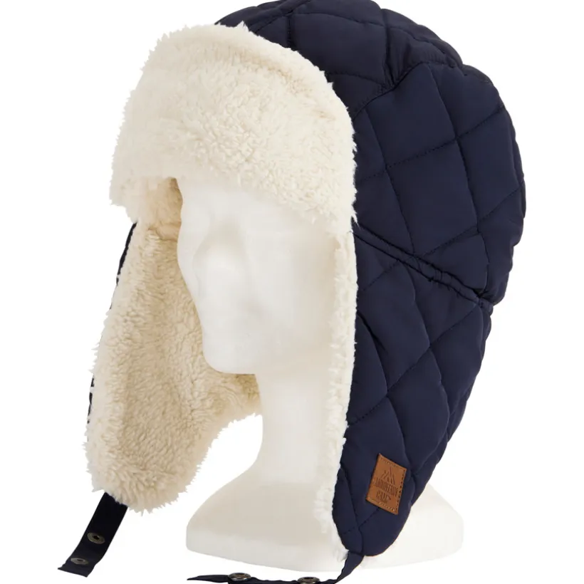 Chapka uni en toile et doublure sherpa pour garçon