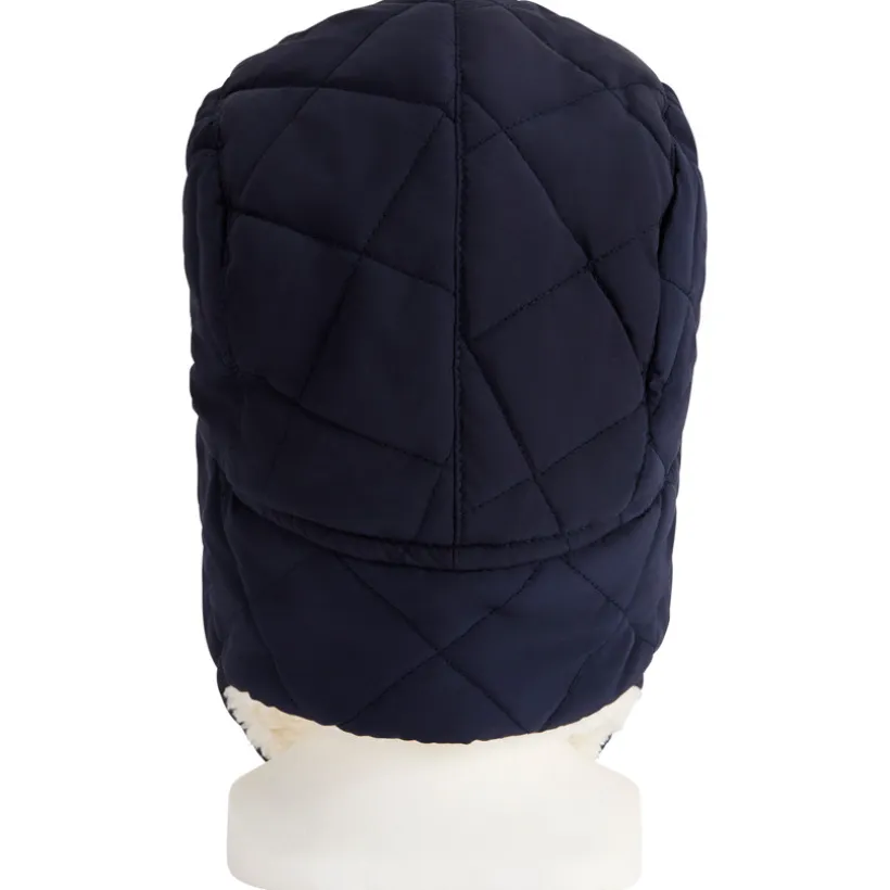 Chapka uni en toile et doublure sherpa pour garçon