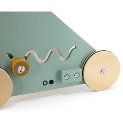 Chariot d'activité à pousser en bois animaux