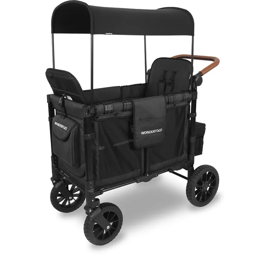 Chariot de transport pour enfants double Luxe Volcano Black