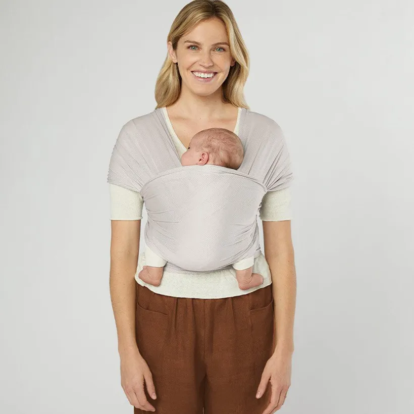 Écharpe de portage en mesh Aura soft grey