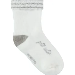 Chaussettes en bouclette avec inscription en jacquard pour bébé