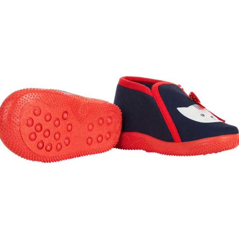 Chaussons avec print chat et noeud fantaisie pour bébé fille