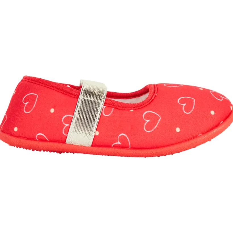 Chaussons babies imprimé cœurs pour fille