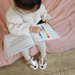 Chaussons bébé en cuir 0-6M Jade la renarde gold
