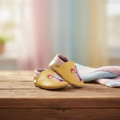 Chaussons bébé en cuir 12-18M Josée la fée jaune