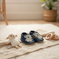 Chaussons bébé en cuir 18-24M Lucas le koala bleu