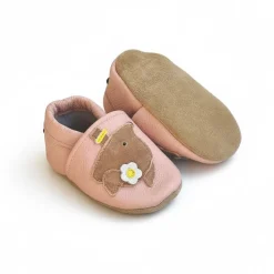 Chaussons bébé en cuir 18-24M Maguy la souris rose