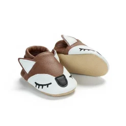 Chaussons bébé en cuir 12-18M Ragnar le renard marron