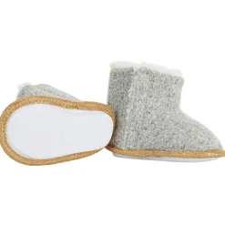 Chaussons bottes avec pompons pour bébé fille