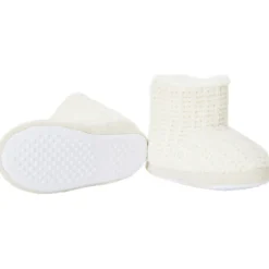 Chaussons bottes en tricot avec décos pailletée pour fille