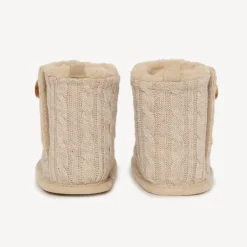 Chaussons bottes fourrés en tricot pour bébé