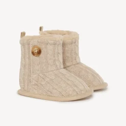 Chaussons bottes fourrés en tricot pour bébé