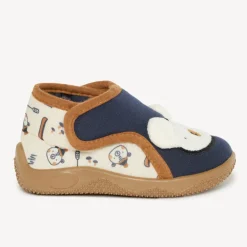 Chaussons bottillons patch brodé ours et oreilles en relief pour garçon