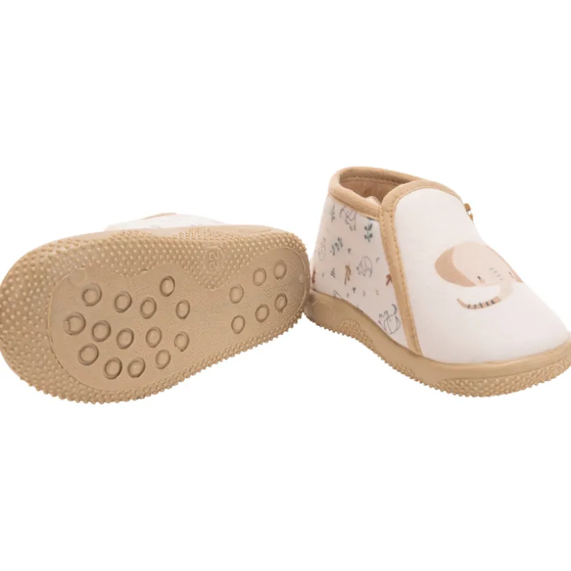 Chaussons bottillons zippés print éléphant pour bébé garçon