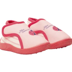 Chaussons forme bottillons print coccinelle à scratch pour bébé fille