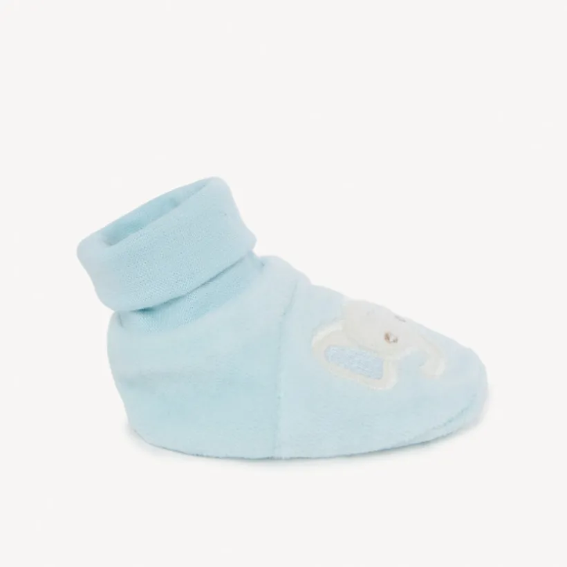 Chaussons éléphant en velours pour bébé garçon