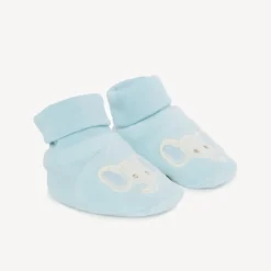 Chaussons éléphant en velours pour bébé garçon