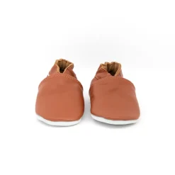 Chaussons souples 3-6M en cuir Babysoft cognac