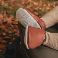 Chaussons souples 0-3M en cuir Babysoft cognac