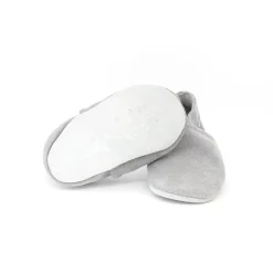 Chaussons souples 6-12M en suède Babysoft sky