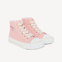 Chaussures en toile montante à zip et lacets fantaisie pour fille