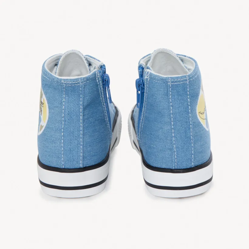 Chaussures en toile montante effet jean pour garçon
