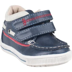 Chaussures forme bateau aspect cuir à scratchs