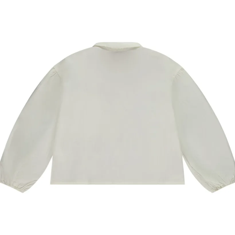 Chemise courte à manches longues bouffantes pour fille