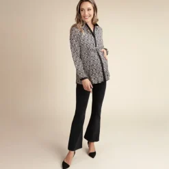 Chemise de grossesse et d'allaitement imprimé ethnique