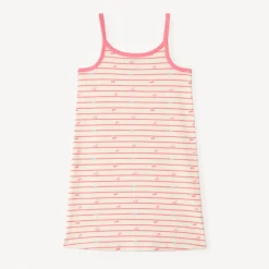 Chemise de nuit à bretelles style marinière imprimé cerises pour fille