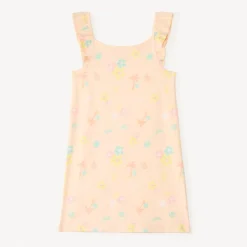 Chemise de nuit à bretelles volantées imprimé fantaisie pour fille