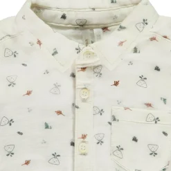 Chemise en double gaze de coton fantaisie + poche pour bébé garçon