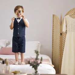 Chemise manches courtes avec nœud papillon pour garçon