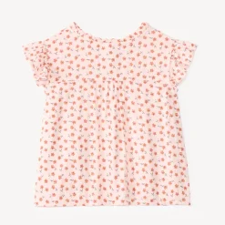 Chemise manches courtes bébé fille imprimé fleuri