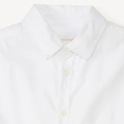 Chemise manches courtes blanche en coton