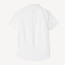 Chemise manches courtes blanche en coton