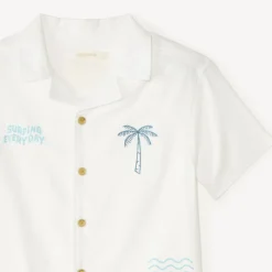 Chemise manches courtes broderie surfeur pour garçon
