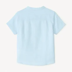 Chemise manches courtes col mao avec broderie animaux pour bébé garçon