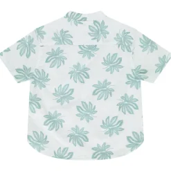 Chemise manches courtes à col mao imprimé pour garçon