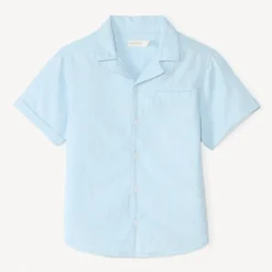 Chemise manches courtes en toile texturée pour garçon