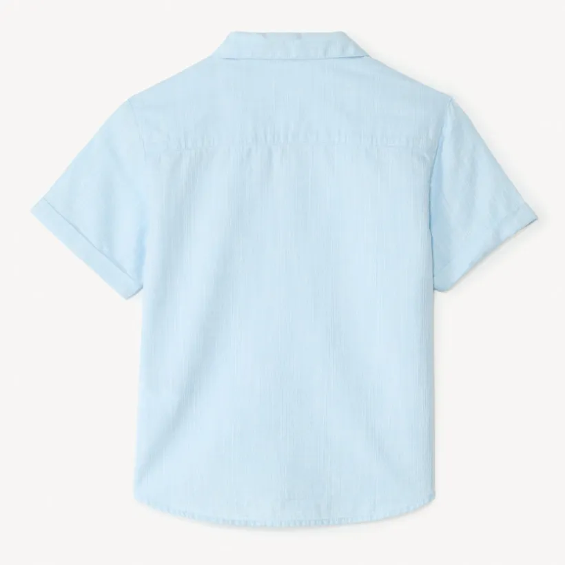 Chemise manches courtes en toile texturée pour garçon