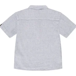 Chemise manches courtes en toile uni pour garçon