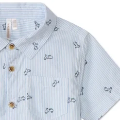 Chemise manches courtes imprimé scooters pour bébé garçon
