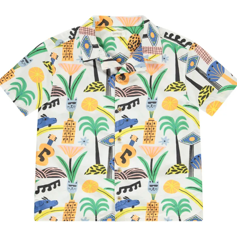 Chemise manches courtes imprimé fantaisie pour garçon