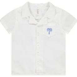 Chemise manches courtes printée à col cubain pour bébé garçon