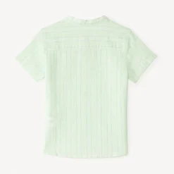 Chemise manches courtes à rayures et col mao pour bébé garçon