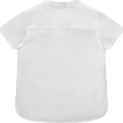 Chemise manches courtes uni col mao pour bébé garçon
